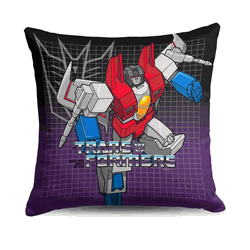 Hasbro Transformers G1 Grid Starscream Throw Pillow 18X18 Inches