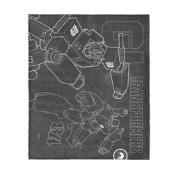 Hasbro Transformers G1 Optimus Prime And Megatron Silk Touch Throw Blanket 40X50 Inches