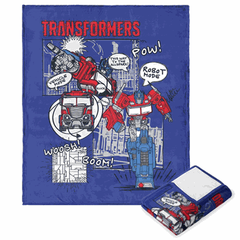 Hasbro Transformers Robot Mode Silk Touch Throw Blanket 50x60 Inches