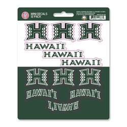 Hawaii Warriors 12 Count Mini Decal Sticker Pack