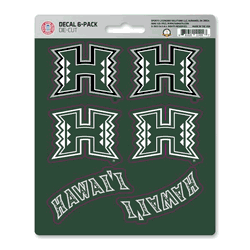 Hawaii Warriors 6 Count Mini Decal Sticker Pack