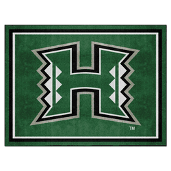 Hawaii Warriors 8ft. x 10 ft. Plush Area Rug