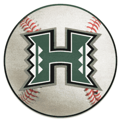 Hawaii Warriors Baseball Rug - 27in. Diameter