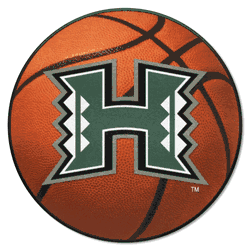 Hawaii Warriors Basketball Rug - 27in. Diameter
