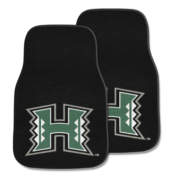 Hawaii Warriors Front Carpet Car Mat Set - 2 Pieces