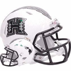 Hawaii Warriors NCAA Mini Speed Football Helmet White