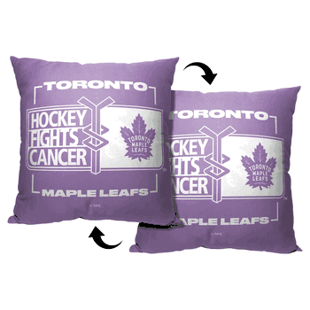 Hockey Fights Cancer Fight For Toronto Maple Leafs Printed Throw Pillow