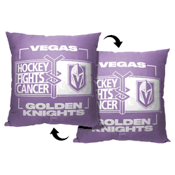 Hockey Fights Cancer Fight For Vegas Golden Knights Printed Throw Pillow