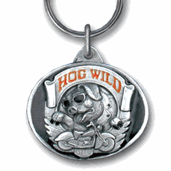 Hog Wild Metal Key Chain with Enameled Details