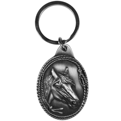 Horse Profile Antiqued Key Chain