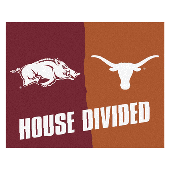 House Divided - Arkansas / Texas House Divided House Divided Rug - 34 in. x 42.5 in.