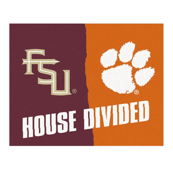 House Divided - Florida State / Clemson House Divided House Divided Rug - 34 in. x 42.5 in.