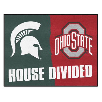 House Divided - Michigan State / Ohio State House Divided House Divided Rug - 34 in. x 42.5 in.