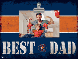 Houston Astros 10" x 8" Best Dad with Stripe Clip Frame