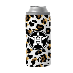 Houston Astros 12oz Neutral Leopard Slim Can Coolie