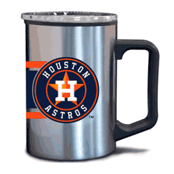 Houston Astros 15oz Stripe Plastic Wall Stainless Mug