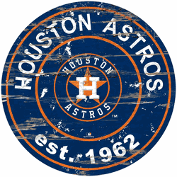 Houston Astros 24" Established Date Round Sign