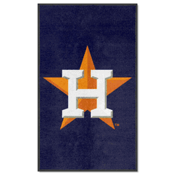 Houston Astros 3X5 High-Traffic Mat with Durable Rubber Backing - Portrait Orientation