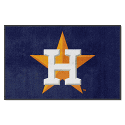 Houston Astros 4X6 High-Traffic Mat with Durable Rubber Backing - Landscape Orientation