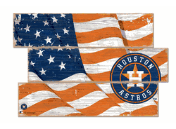 Houston Astros American Flag 3 Plank