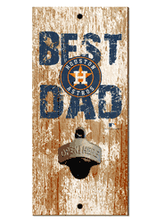 Houston Astros Best Dad Bottle Opener  Wood Sign