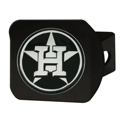 Houston Astros Black Metal Hitch Cover with Metal Chrome 3D Emblem