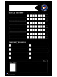 Houston Astros Chore Chalk Board 11x19 Sign