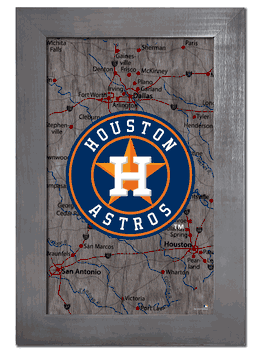 Houston Astros City Map 11x19 Sign