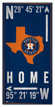 Houston Astros Coordinate 6x12 Sign