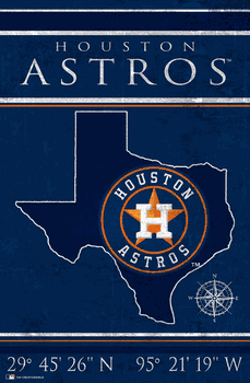 Houston Astros Coordinates 17x26