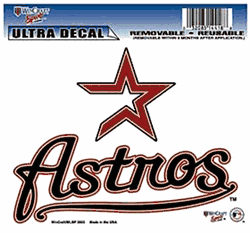 Houston Astros Decal 5x6 Multi Use Color