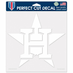 Houston Astros Decal 8x8 Die Cut White