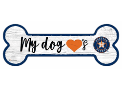 Houston Astros Dog Bone 6x12 Sign