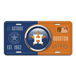 Houston Astros Embossed Metal License Plate