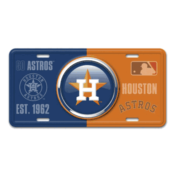 Houston Astros Embossed Metal License Plate