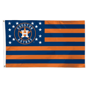 Houston Astros Flag 3x5 Deluxe Style Stars and Stripes Design