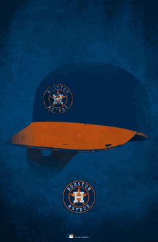 Houston Astros Ghost Helmet 17x26