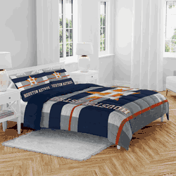 Houston Astros Heather Stripe 3 PC Full/Queen Bed in a Bag