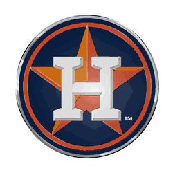 Houston Astros Heavy Duty Aluminum Embossed Color Emblem