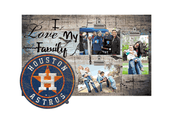 Houston Astros I Love my Family Clip Frame