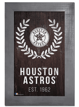 Houston Astros Laurel Wreath 11x19 Sign