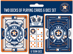 Houston Astros MLB 2-pack Playing Cards & Dice Set