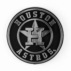 Houston Astros Molded Chrome Plastic Emblem