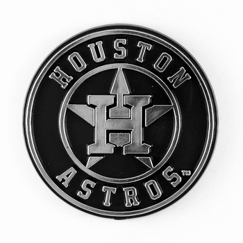 Houston Astros Molded Chrome Plastic Emblem