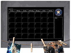 Houston Astros Monthly Chalkboard with frame & clothespins 11x19 Sign