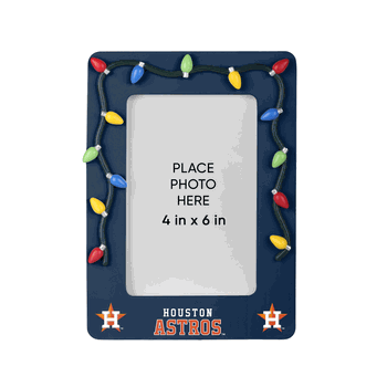 Houston Astros Picture Frame with Holiday Lights