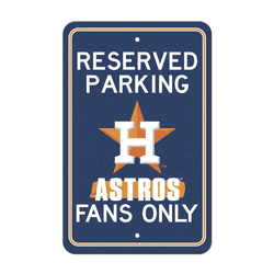 Houston Astros Reserved Parking Sign Dcor 18in. X 11.5in. Lightweight