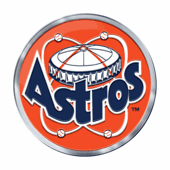Houston Astros Retro Astro Dome Heavy Duty Aluminum Embossed Color Emblem