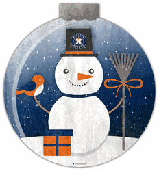 Houston Astros Snowglobe 12in Wall Art