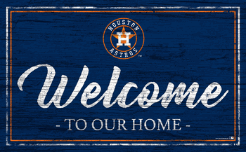 Houston Astros Team Color Welcome 11x19 Sign